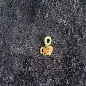 Gold and Silver Heart Infinity Charm